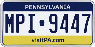 PA license plate MPI9447