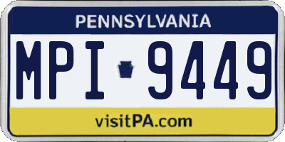 PA license plate MPI9449