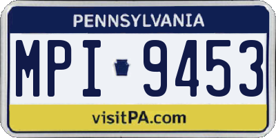 PA license plate MPI9453