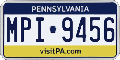 PA license plate MPI9456