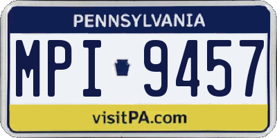 PA license plate MPI9457