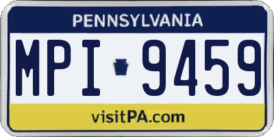 PA license plate MPI9459