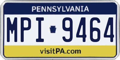 PA license plate MPI9464