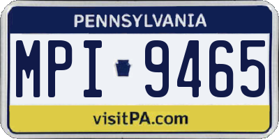 PA license plate MPI9465