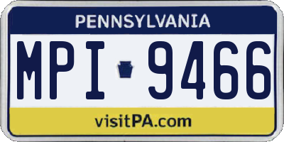 PA license plate MPI9466