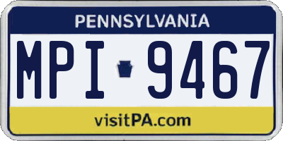 PA license plate MPI9467