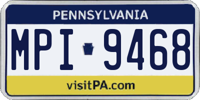 PA license plate MPI9468