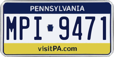 PA license plate MPI9471