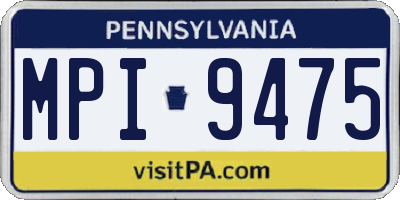 PA license plate MPI9475