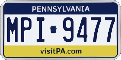 PA license plate MPI9477