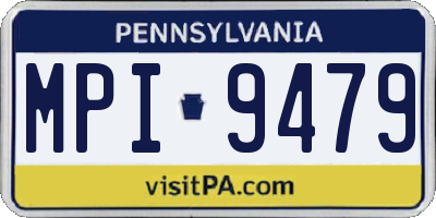 PA license plate MPI9479