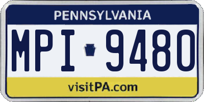 PA license plate MPI9480