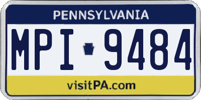 PA license plate MPI9484