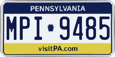 PA license plate MPI9485