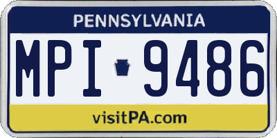 PA license plate MPI9486