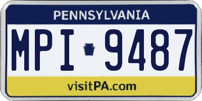 PA license plate MPI9487