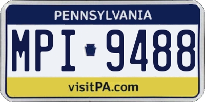 PA license plate MPI9488