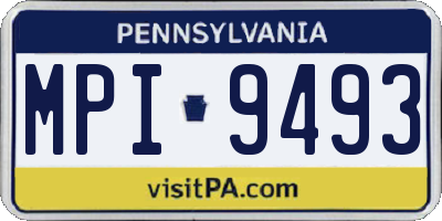 PA license plate MPI9493
