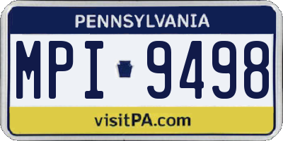 PA license plate MPI9498