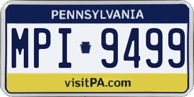 PA license plate MPI9499