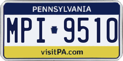 PA license plate MPI9510