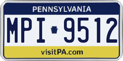 PA license plate MPI9512