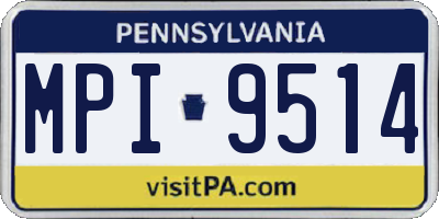 PA license plate MPI9514