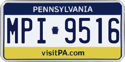 PA license plate MPI9516