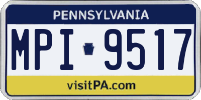 PA license plate MPI9517