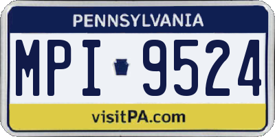 PA license plate MPI9524