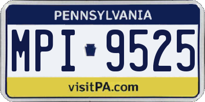 PA license plate MPI9525