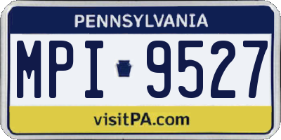 PA license plate MPI9527