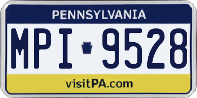 PA license plate MPI9528