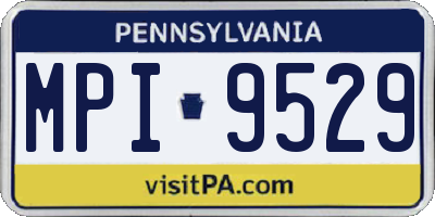 PA license plate MPI9529