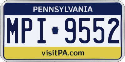 PA license plate MPI9552