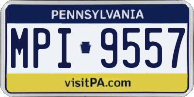 PA license plate MPI9557