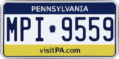 PA license plate MPI9559
