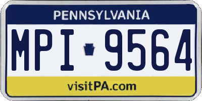 PA license plate MPI9564