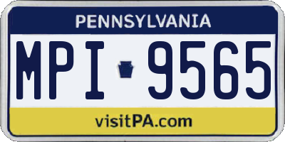 PA license plate MPI9565