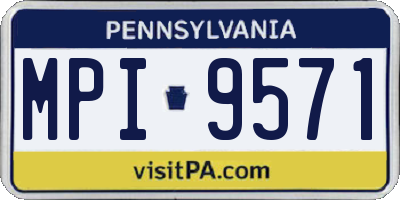 PA license plate MPI9571