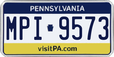PA license plate MPI9573