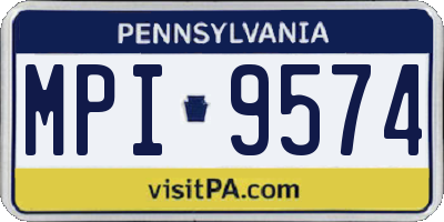 PA license plate MPI9574