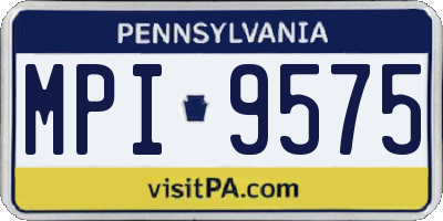 PA license plate MPI9575