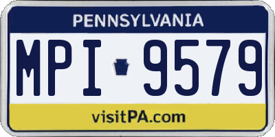 PA license plate MPI9579