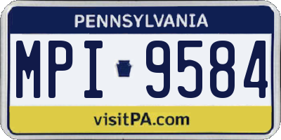 PA license plate MPI9584