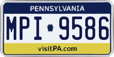 PA license plate MPI9586