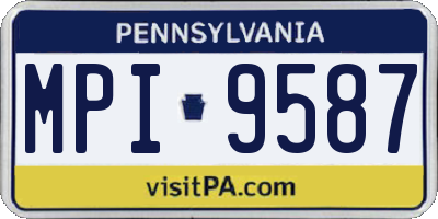 PA license plate MPI9587