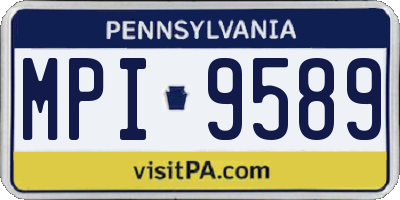 PA license plate MPI9589