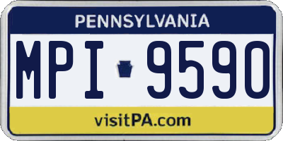 PA license plate MPI9590