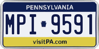 PA license plate MPI9591